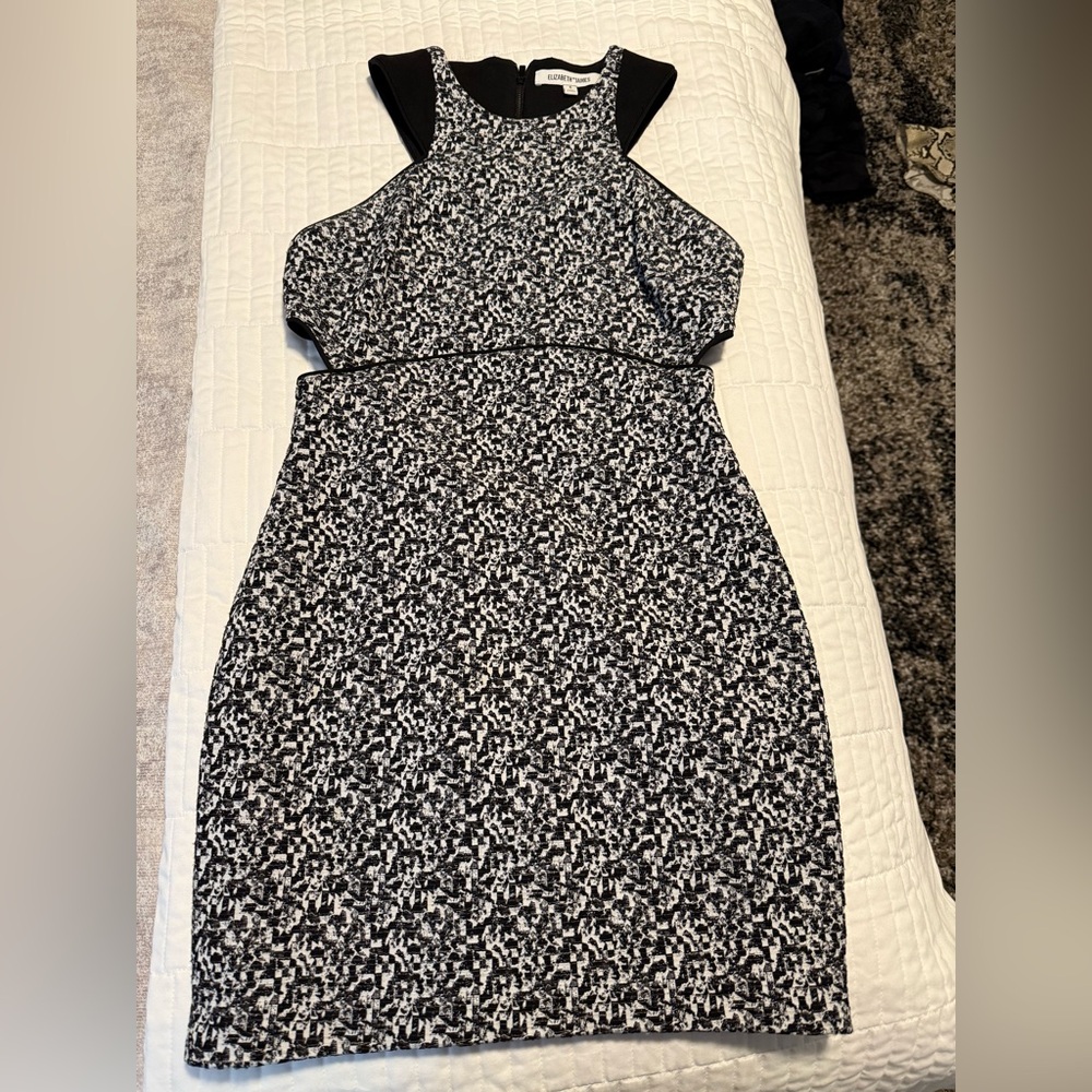 Elizabeth & James black and white dress